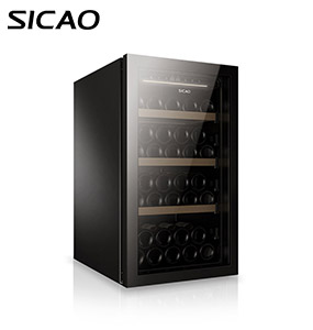 SICAO 121L 48bottles cermin kaca pintu wain sejuk peti sejuk